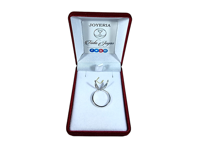 Anillo Plata 925 Alas de Angel 2