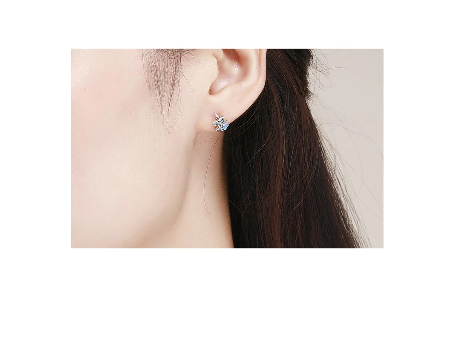 Aros Plata 925 Unicornio Multicolor 4