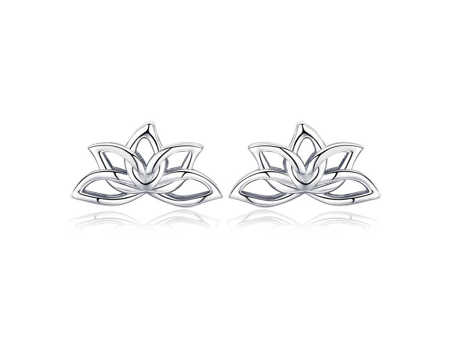 Aros Plata 925 Flor de Loto 1