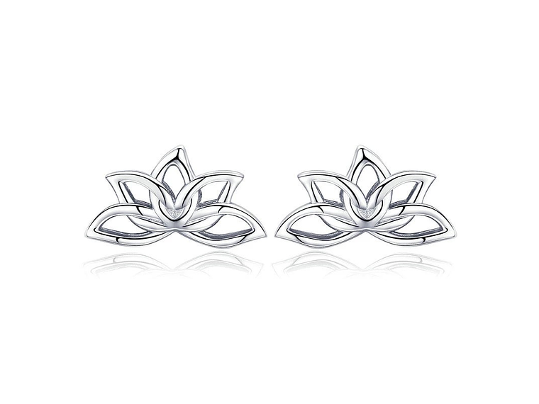 Aros Plata 925 Flor de Loto 1