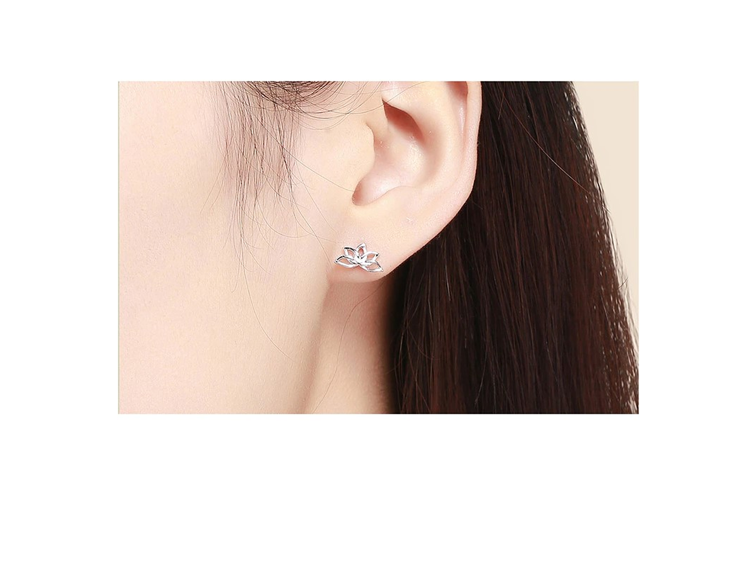 Aros Plata 925 Flor de Loto 4