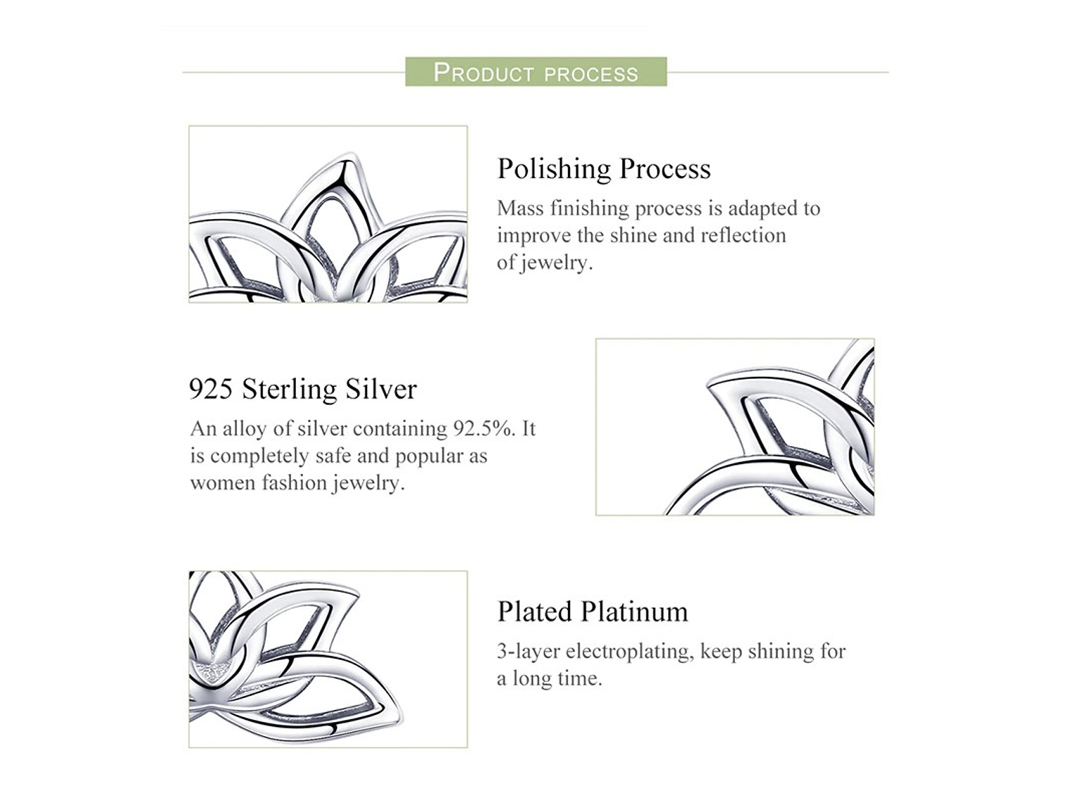 Aros Plata 925 Flor de Loto 5