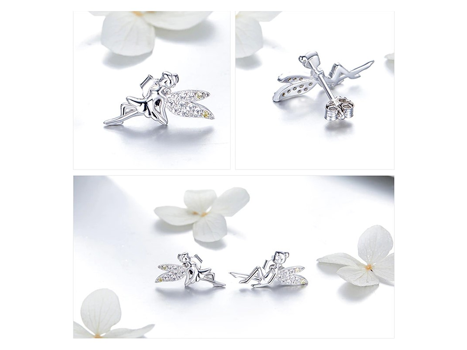 Aros Plata 925 Hadas Plateadas 3