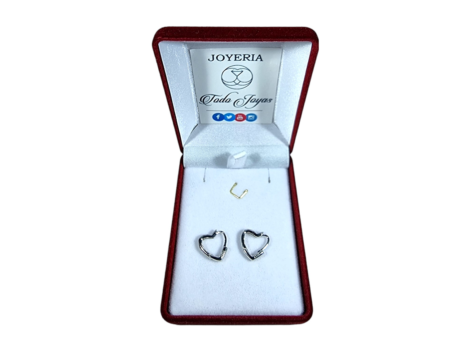 Aros Plata 925 Argollas Corazon 2