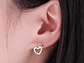 Aros Plata 925 Doble Corazon - Miniatura 5