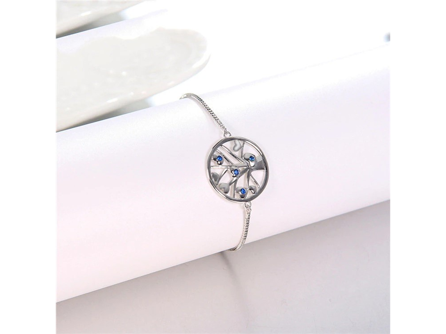 Pulsera Arbol de La vida Circones Plateada 4