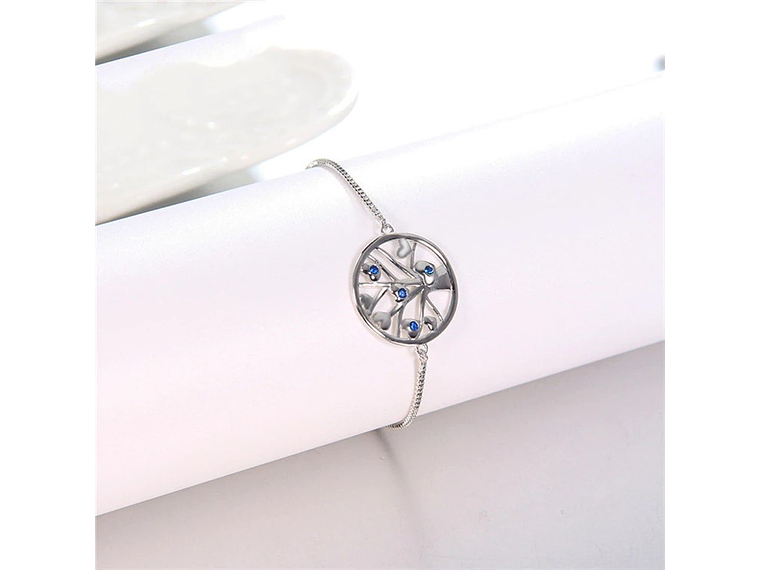 Pulsera Arbol de La vida Circones Plateada 4