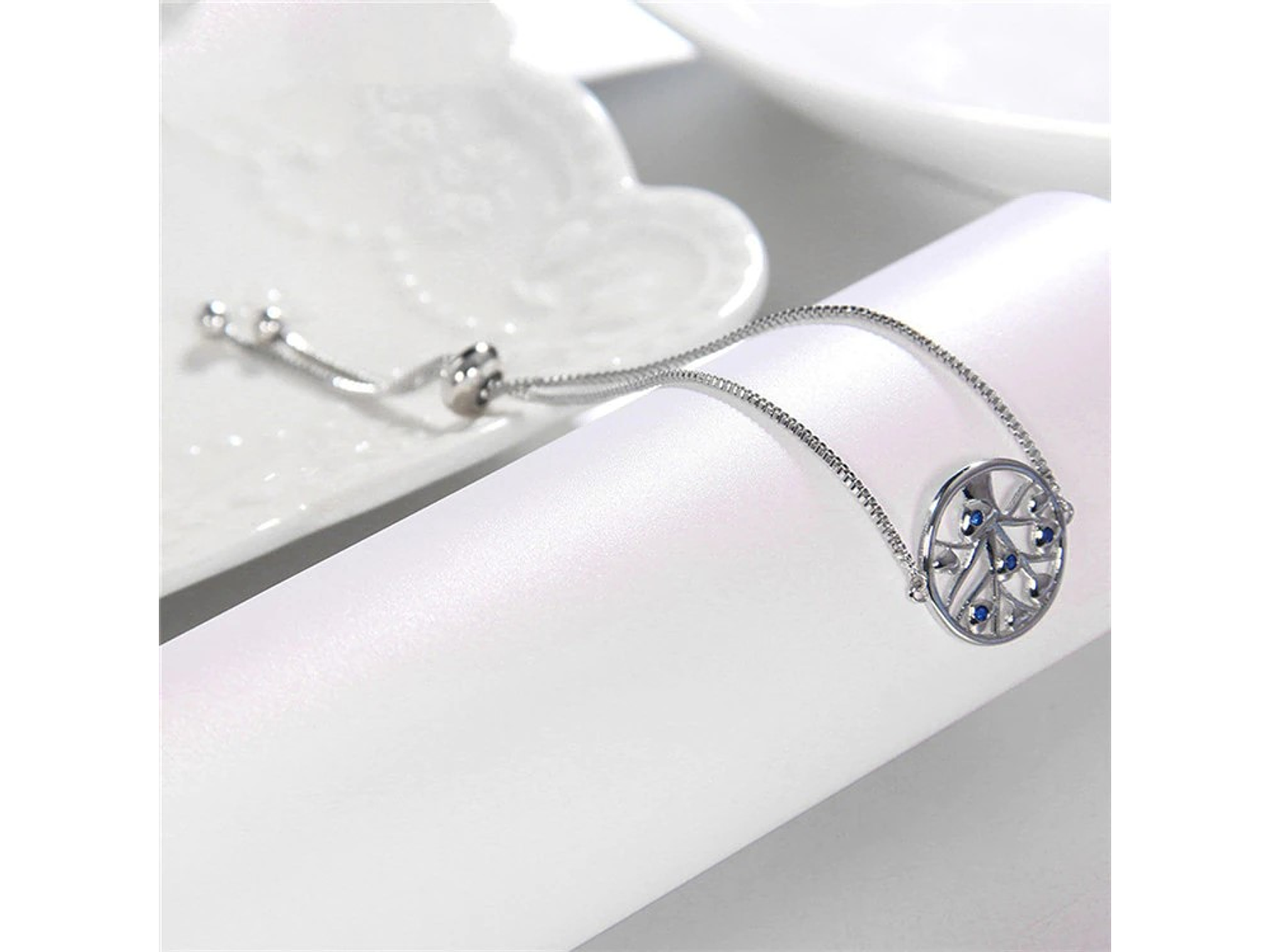 Pulsera Arbol de La vida Circones Plateada 5