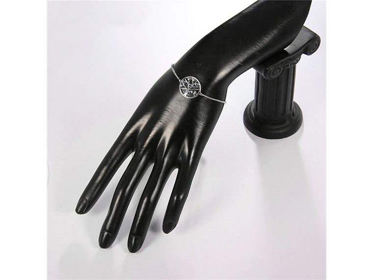 Pulsera Arbol de La vida Circones Plateada 6