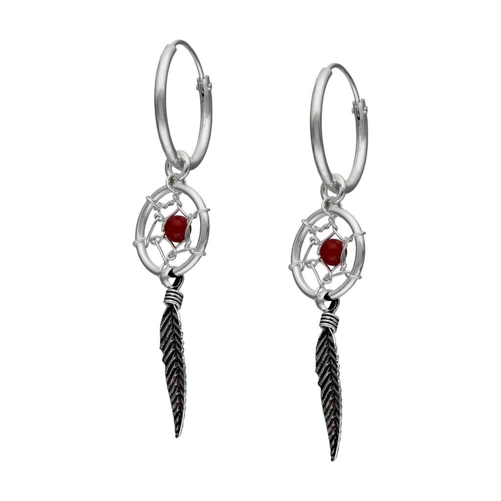 Aros Plata 925 Atrapa Sueños Jaspe