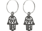 Aros Plata 925 Mano de Fatima 12mm - Miniatura 1