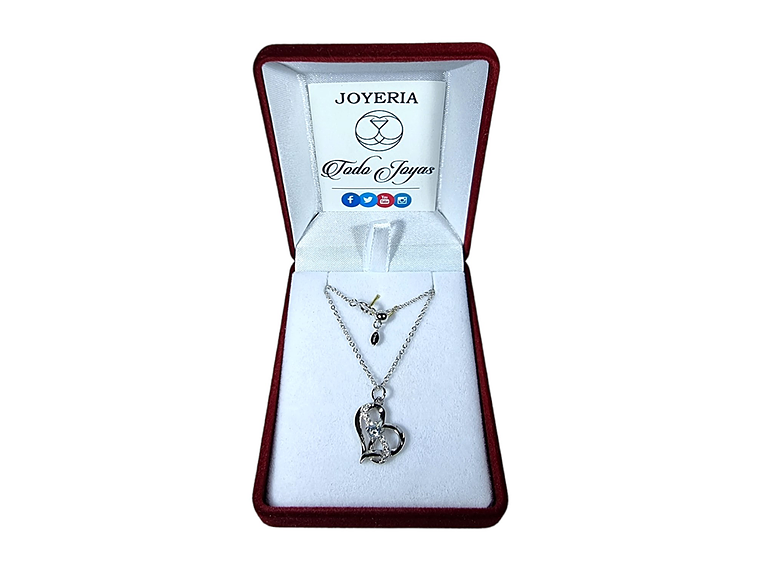 Collar Plata 925 Corazon Infinito Entrelazado 2