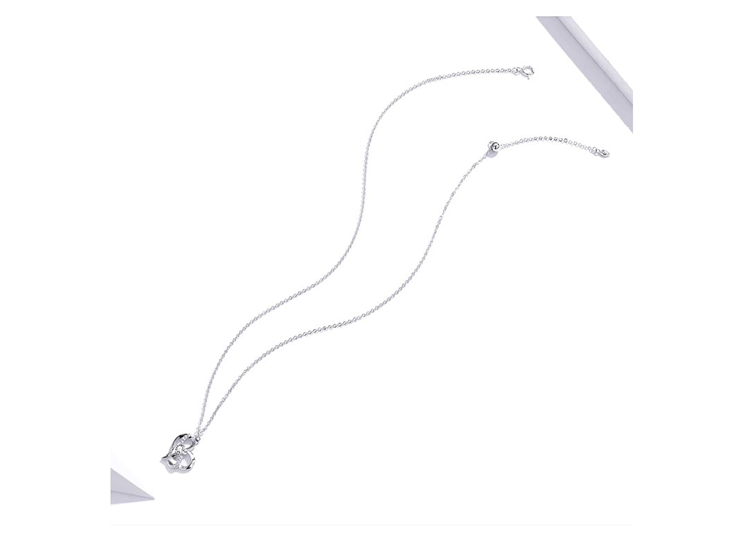 Collar Plata 925 Corazon Infinito Entrelazado 5