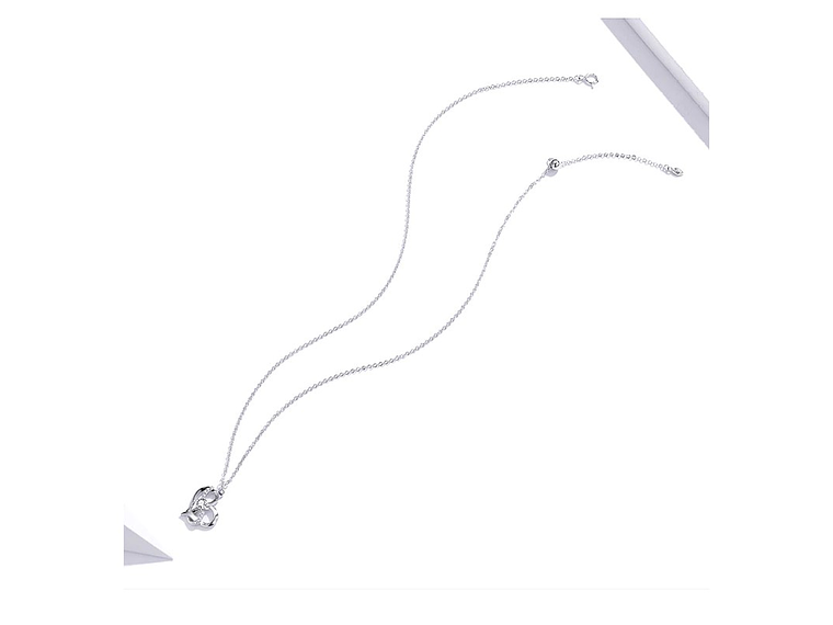 Collar Plata 925 Corazon Infinito Entrelazado 5