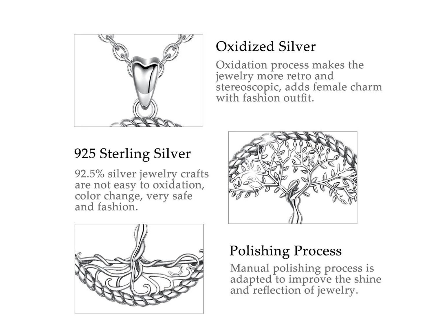 Collar Plata 925 Arbol de la Vida Tree 4