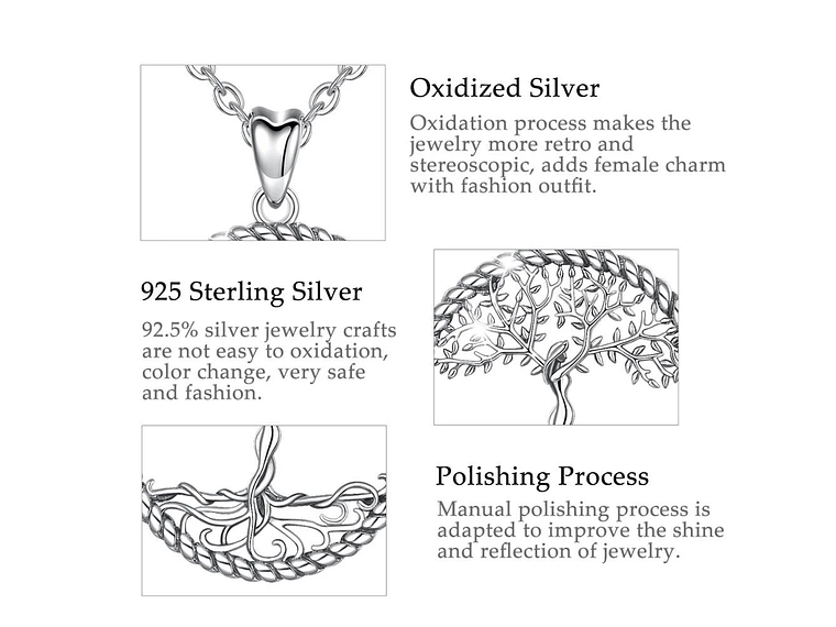 Collar Plata 925 Arbol de la Vida Tree 4