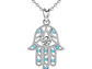 Collar Plata 925 Mano de Fatima Hamsa - Miniatura 1