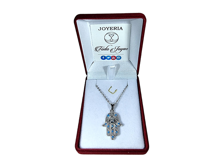 Collar Plata 925 Mano de Fatima Hamsa 2