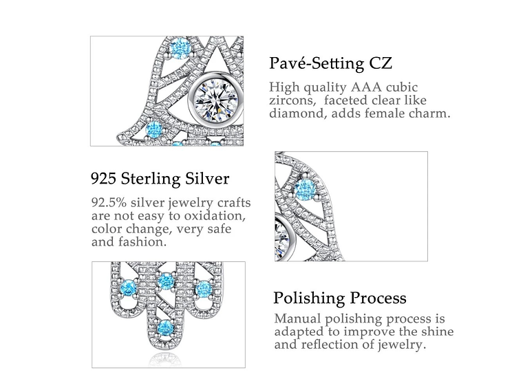 Collar Plata 925 Mano de Fatima Hamsa 3