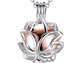 Collar Urna Cenizas Flor de Loto Plateado - Miniatura 1