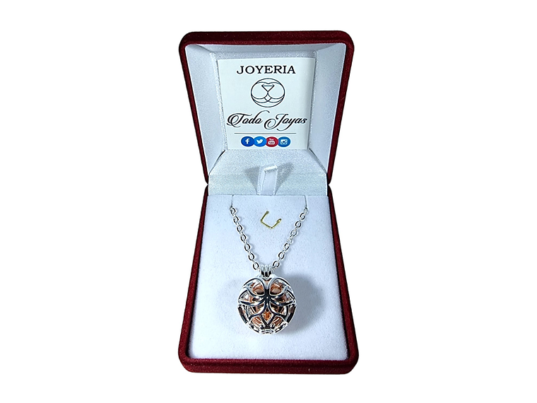 Collar Urna Cenizas Flor de Loto Plateado 2