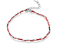 Pulsera Plata 925 Hilo Rojo Bolitas - Miniatura 1