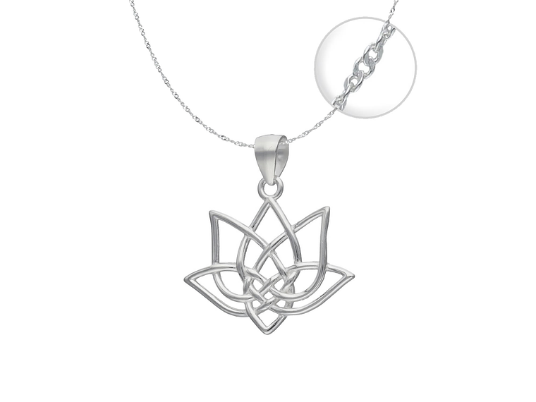 Collar Plata 925 Flor de Loto 1