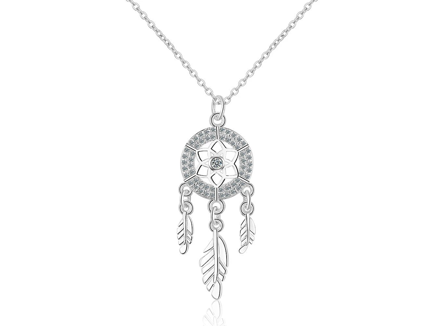 Collar Atrapa Sueño Circones Plateado 1