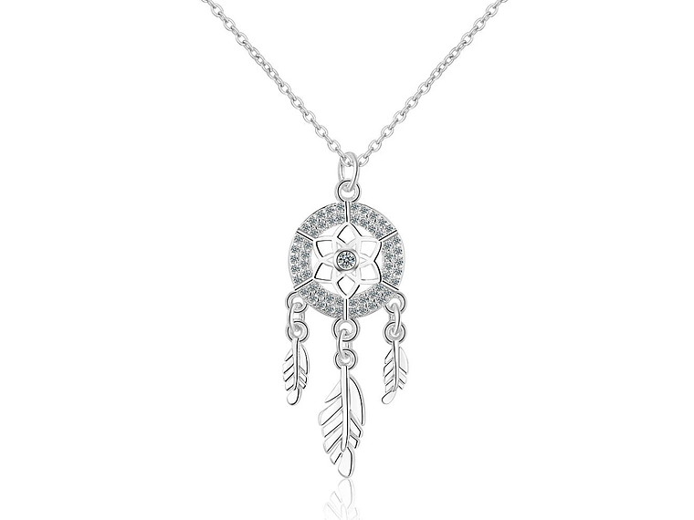 Collar Atrapa Sueño Circones Plateado 1