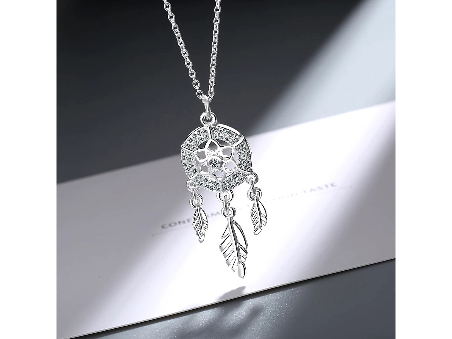 Collar Atrapa Sueño Circones Plateado 4