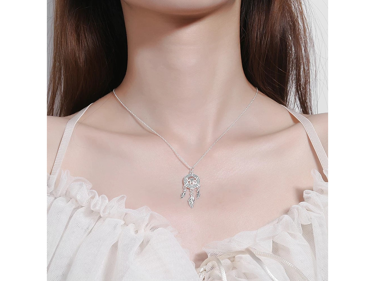 Collar Atrapa Sueño Circones Plateado 5