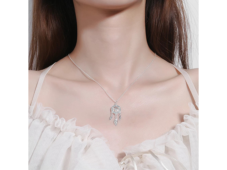 Collar Atrapa Sueño Circones Plateado 5