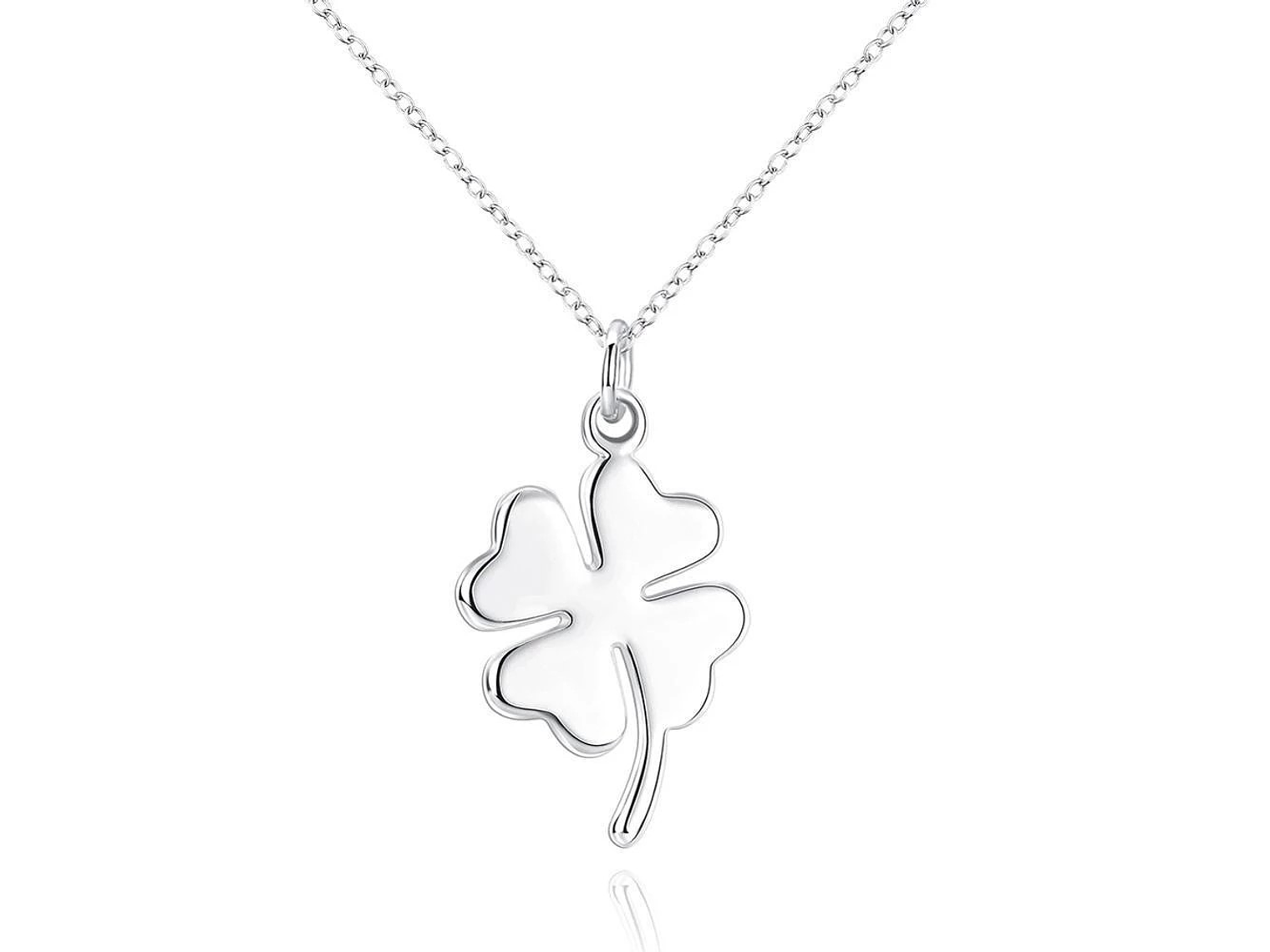 Collar Trebol de La Suerte Plateado 1