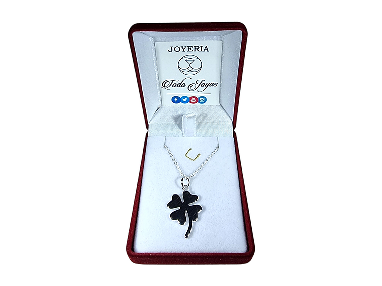 Collar Trebol de La Suerte Plateado 2