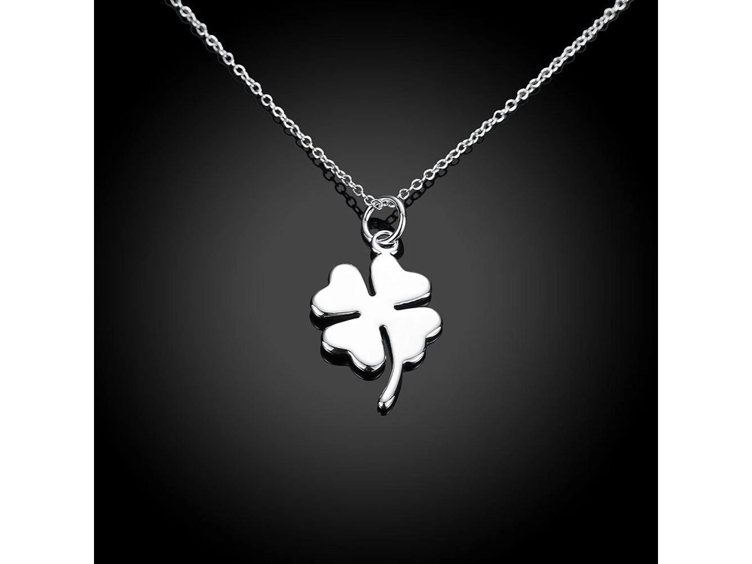 Collar Trebol de La Suerte Plateado 6