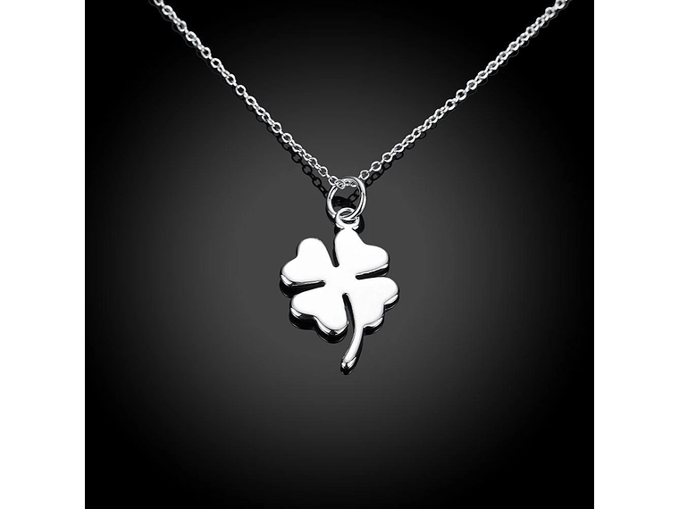 Collar Trebol de La Suerte Plateado 6