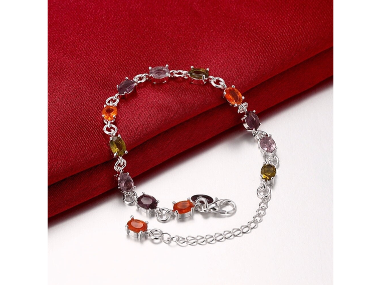 Pulsera Circones Multicolor Plateada 3