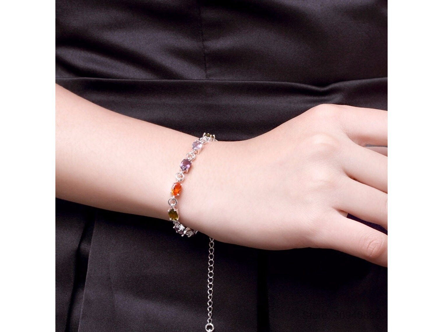 Pulsera Circones Multicolor Plateada 4