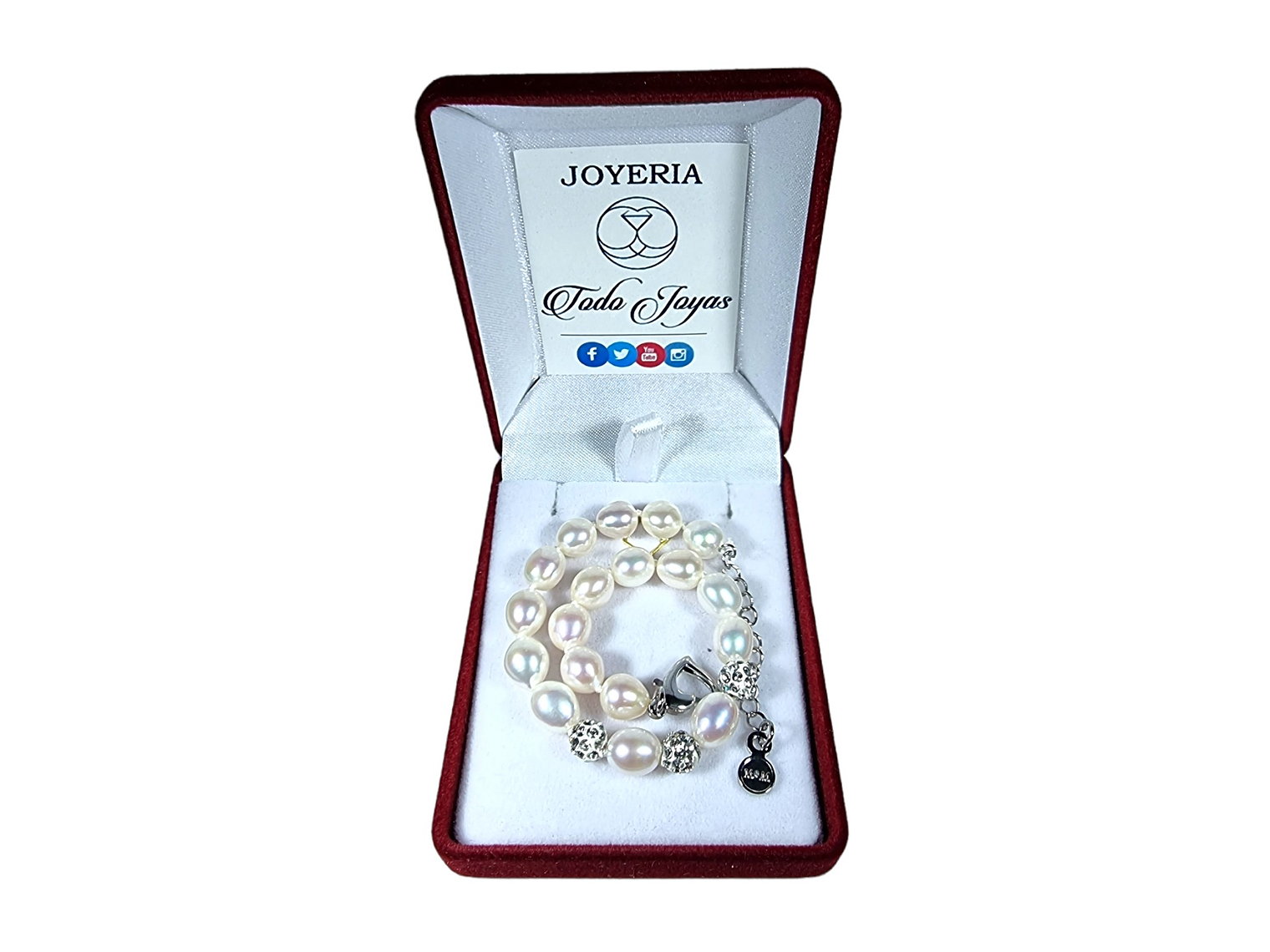 Pulsera Plata 925 Perlas Cultivadas Blancas  2