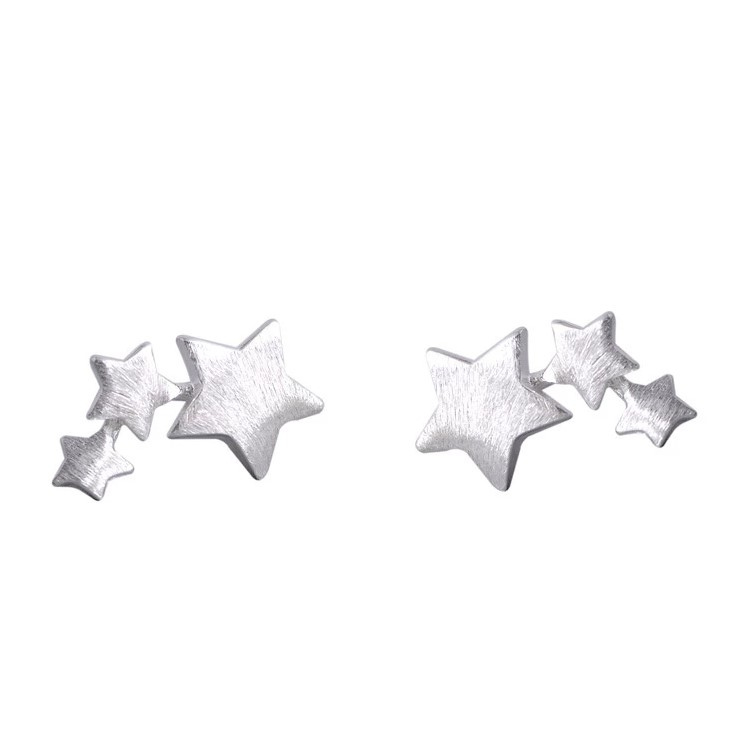 Aros Triple Estrella Plateada