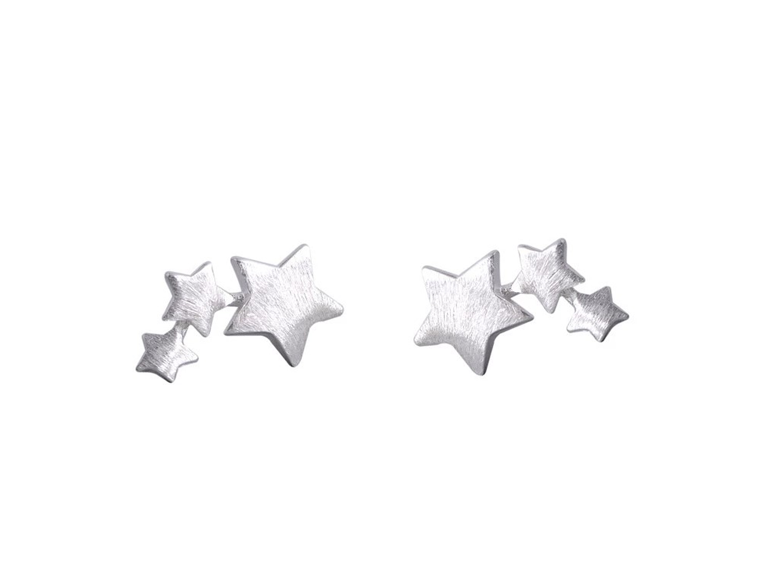 Aros Triple Estrella Plateada 1