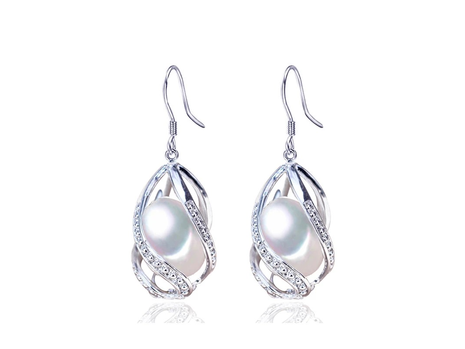 Aros Plata 925 Perla Cultivada Gota 1