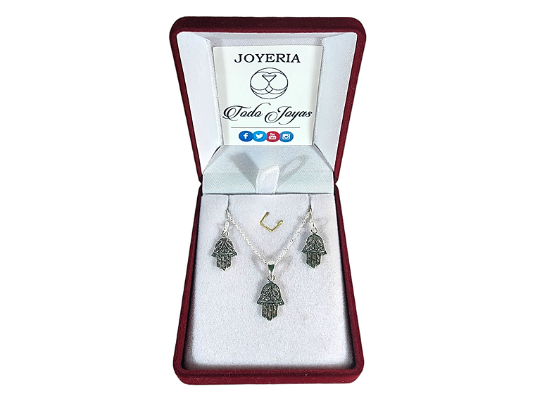 Conjunto Plata 925 Mano de Fatima 2