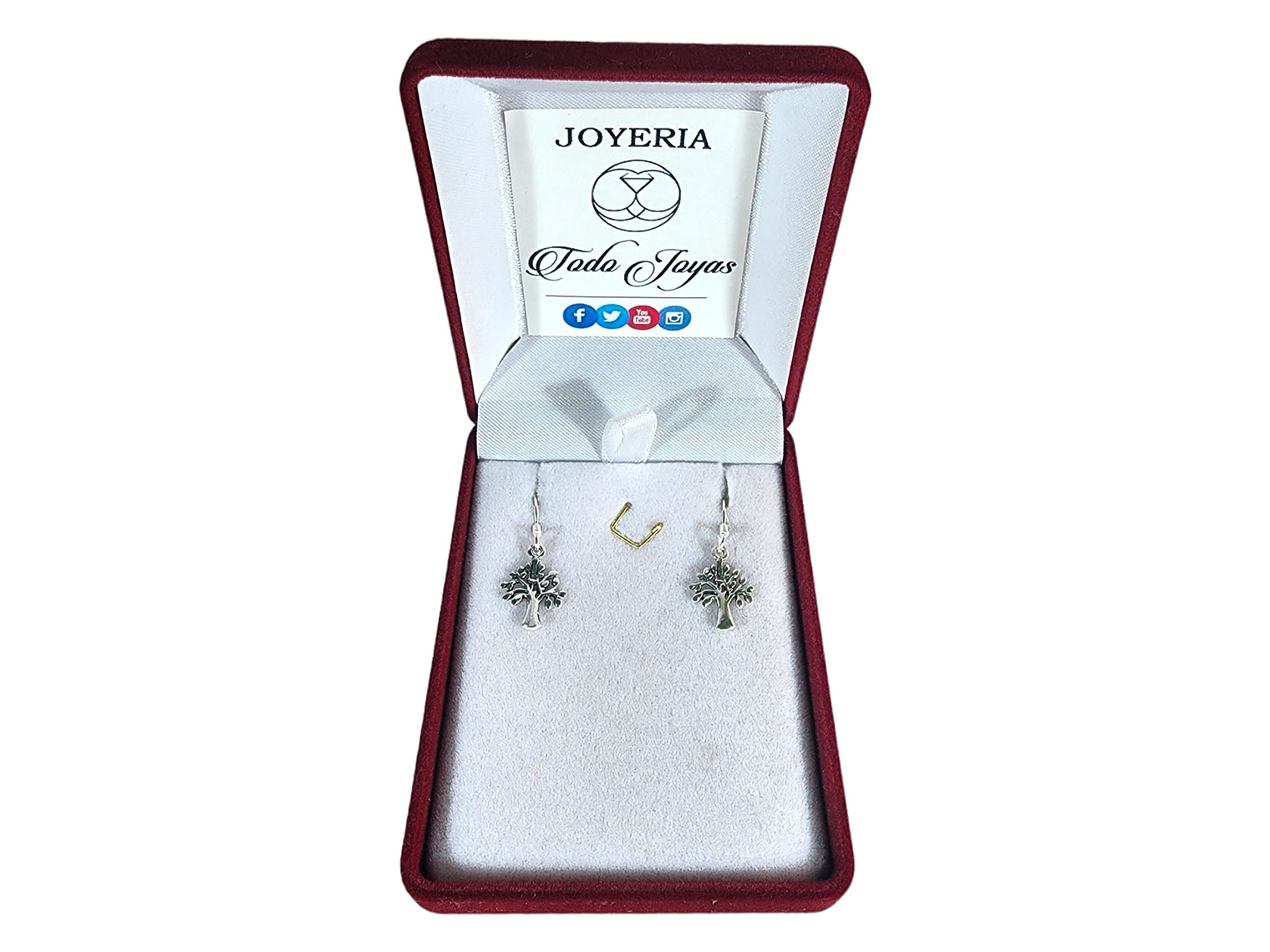 Aros Plata 925 Arbol Colgante 2