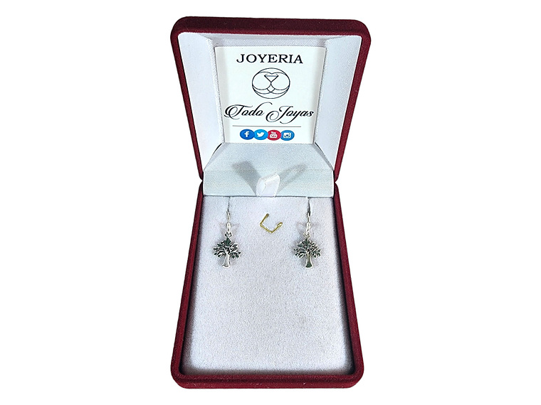 Aros Plata 925 Arbol Colgante 2