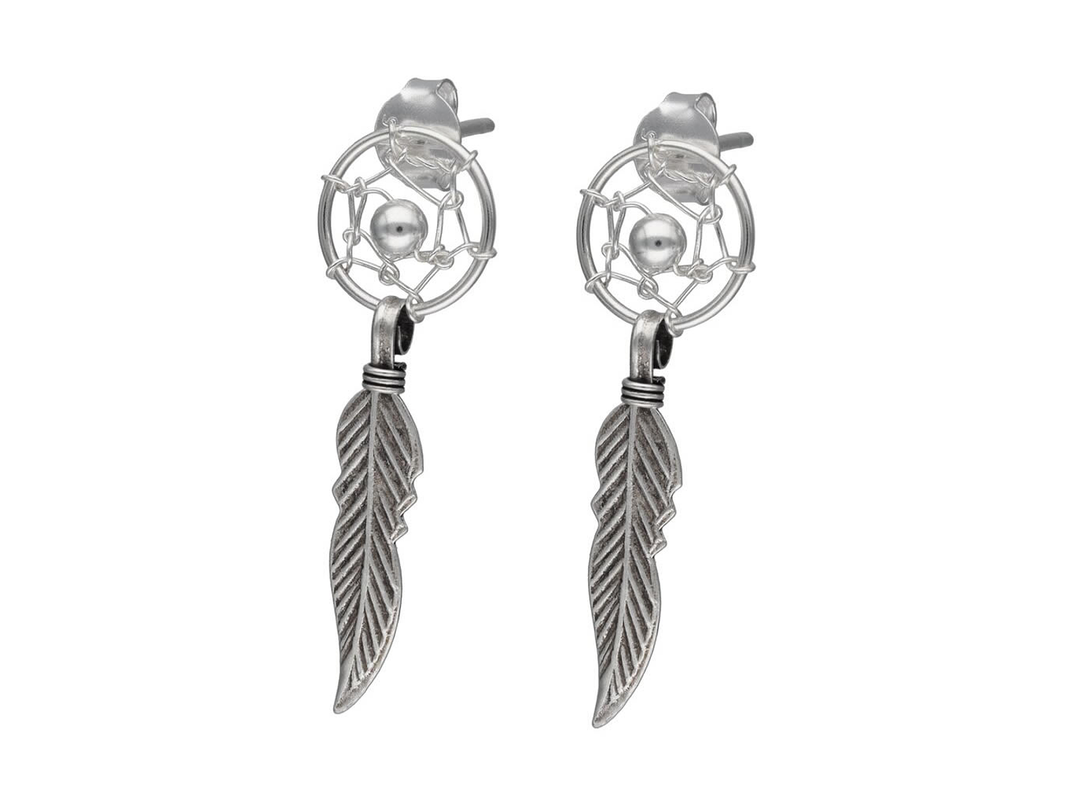 Aros Plata 925 Atrapa Sueños Pasador 1