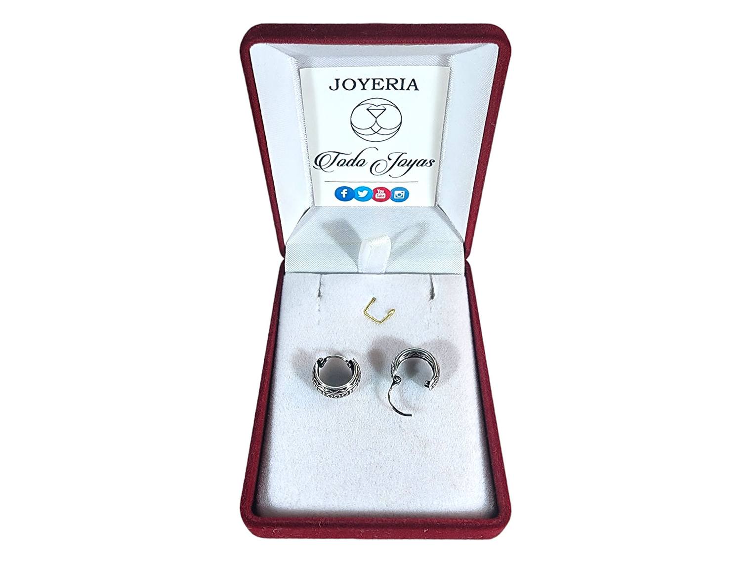 Aros Plata 925 Mini Argolla Etnico 12mm 2