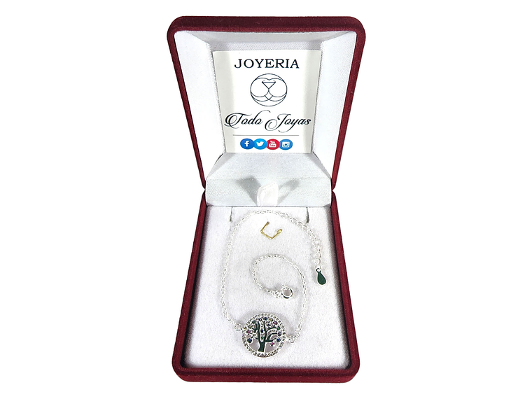 Pulsera Plata 925 Arbol Multicolor 2