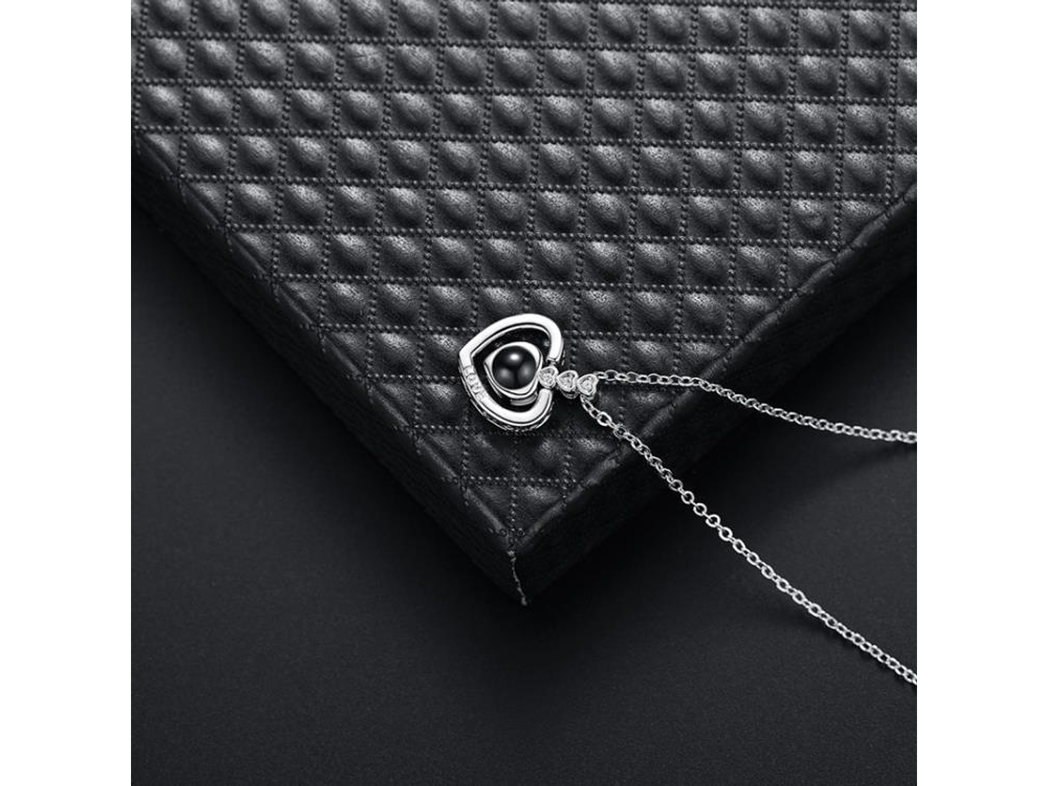 Collar Corazon Te Amo en 100 Idiomas Love Plateado 6