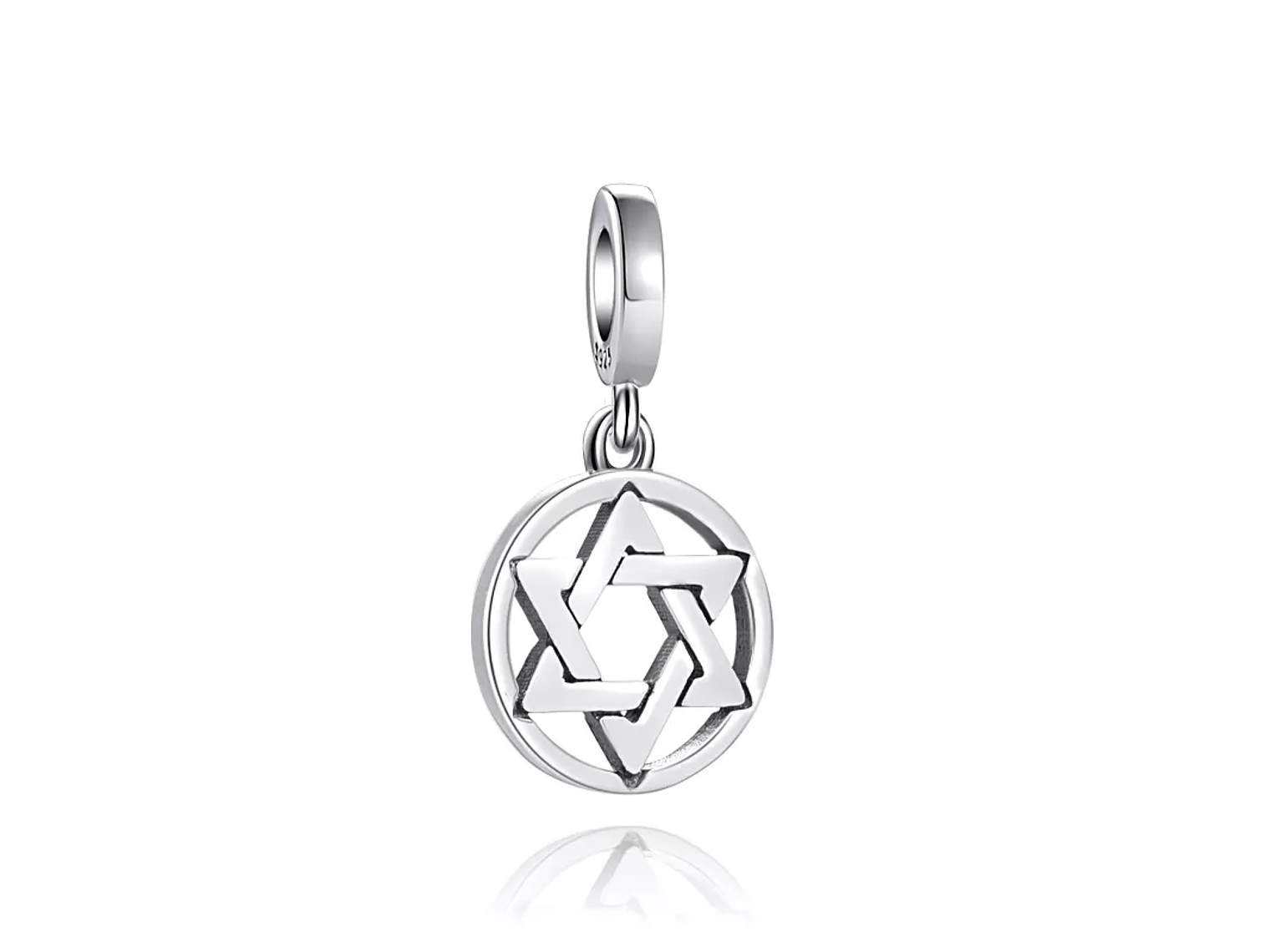 Charm Dije Plata 925 Colgante Estrella de David 1